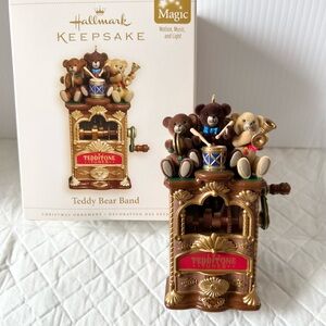 2006 Hallmark Magic Ornament Teddy Bear Band NIB
